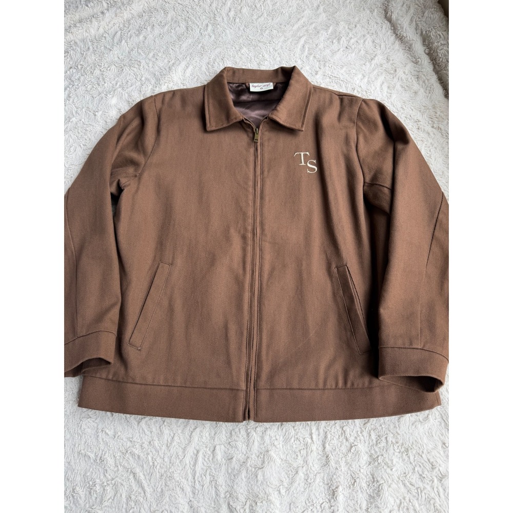 Taylor Swift Acoustic Piano Work Jacket Brown Embroidered Floral Chore Coat M - Picture 10 of 14